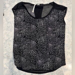 Fabletics Black and White Athletic Top